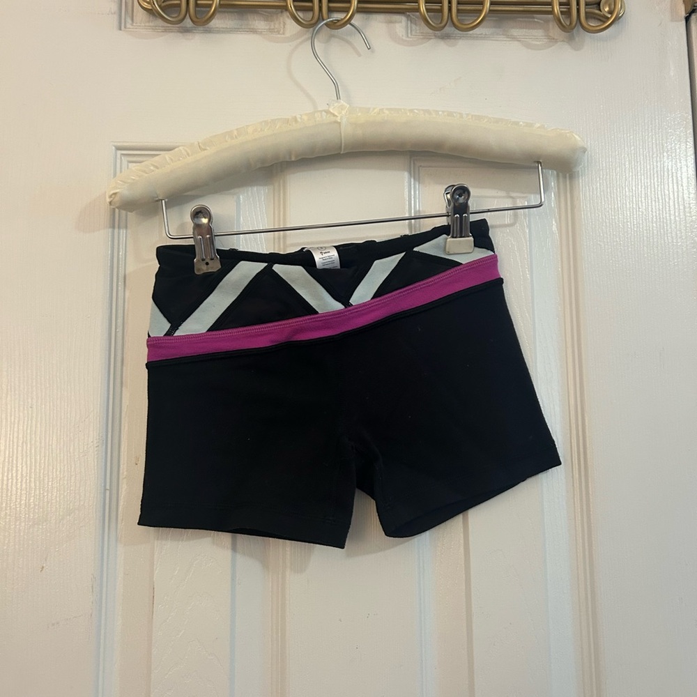 Stylish Black and Pink Spandex Shorts